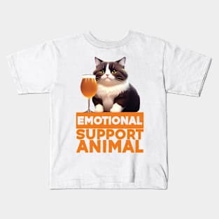 Just a Purrfect Emotional Support Animal Cat Kids T-Shirt